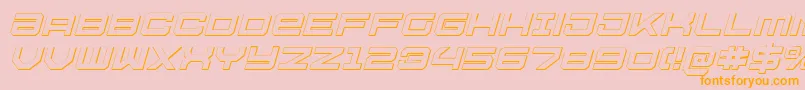 U.S.S.DallasOutlineItalic Font – Orange Fonts on Pink Background