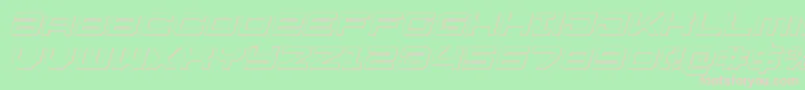 U.S.S.DallasOutlineItalic Font – Pink Fonts on Green Background