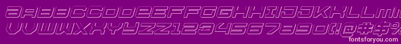 Шрифт U.S.S.DallasOutlineItalic – розовые шрифты на фиолетовом фоне