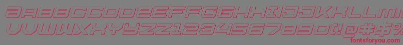 U.S.S.DallasOutlineItalic Font – Red Fonts on Gray Background