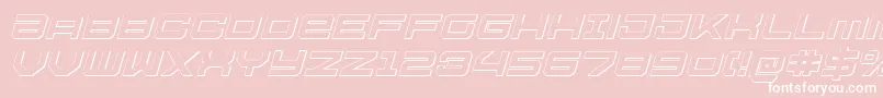 U.S.S.DallasOutlineItalic Font – White Fonts on Pink Background