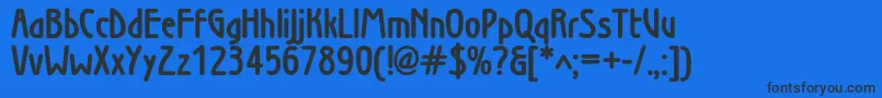 Шрифт WienBold – чёрные шрифты на синем фоне