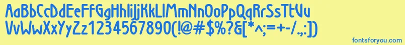 WienBold Font – Blue Fonts on Yellow Background