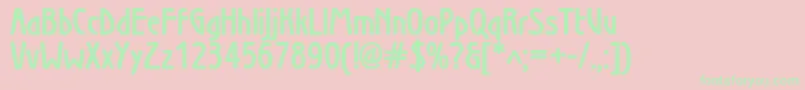 WienBold Font – Green Fonts on Pink Background