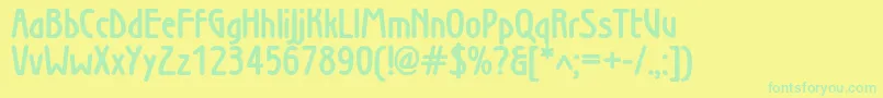 En savoir plus sur la police WienBold Police WienBold – polices vertes sur fond jaune
