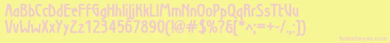 WienBold Font – Pink Fonts on Yellow Background