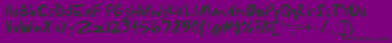 フォントSketchathon – 紫の背景に黒い文字