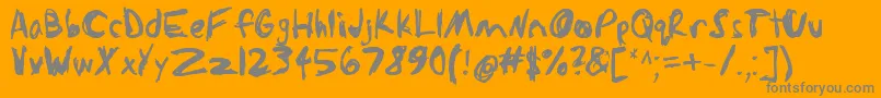 Sketchathon Font – Gray Fonts on Orange Background