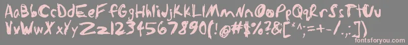 フォントSketchathon – 灰色の背景にピンクのフォント