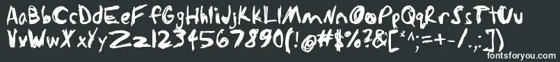 Шрифт Sketchathon – белые шрифты на чёрном фоне