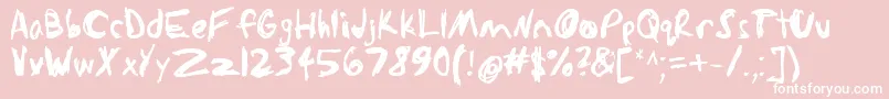 Sketchathon Font – White Fonts on Pink Background