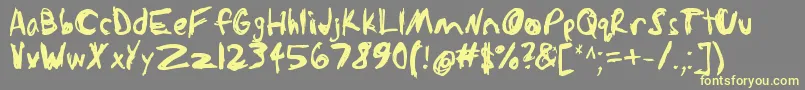 Шрифт Sketchathon – жёлтые шрифты на сером фоне