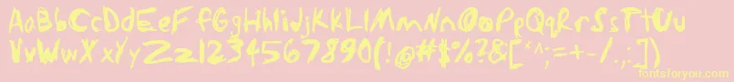 fuente Sketchathon – Fuentes Amarillas Sobre Fondo Rosa