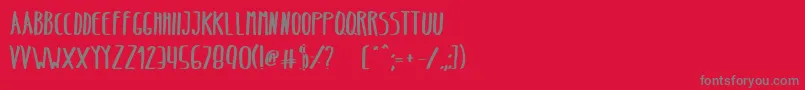 BeltaBold Font – Gray Fonts on Red Background