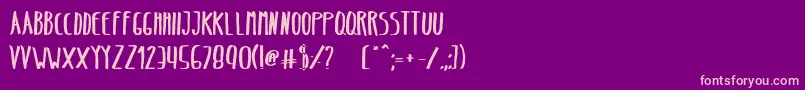 BeltaBold-Schriftart – Rosa Schriften auf violettem Hintergrund