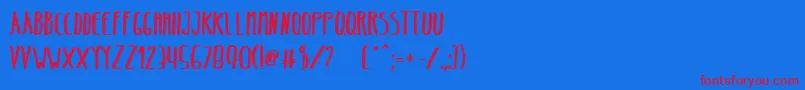 BeltaBold Font – Red Fonts on Blue Background