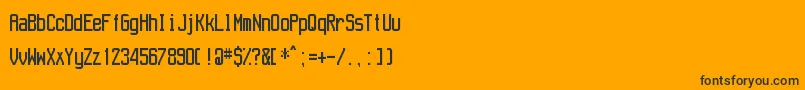 Lisätietoja Aeroport-fontista Aeroport-fontti – mustat fontit oranssilla taustalla
