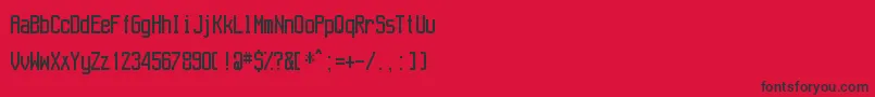 Aeroport Font – Black Fonts on Red Background