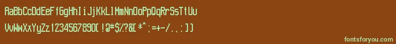 Lisätietoja Aeroport-fontista Aeroport-fontti – vihreät fontit ruskealla taustalla