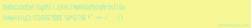 Aeroport Font – Green Fonts on Yellow Background