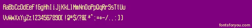 Aeroport Font – Yellow Fonts on Purple Background
