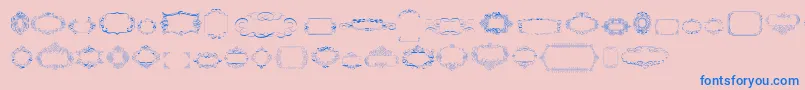 Подробнее о шрифте CalligraphicFramesSoftTwo Шрифт CalligraphicFramesSoftTwo – синие шрифты на розовом фоне