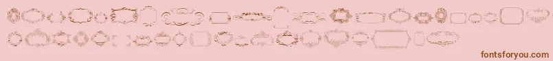 CalligraphicFramesSoftTwo Font – Brown Fonts on Pink Background