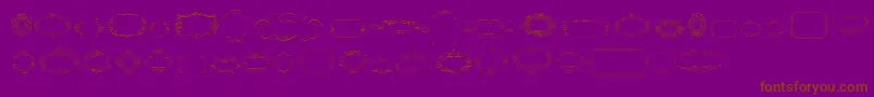 CalligraphicFramesSoftTwo Font – Brown Fonts on Purple Background
