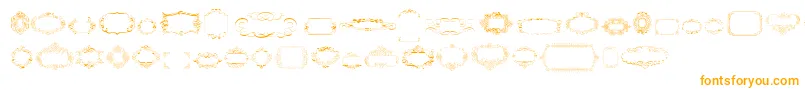 Czcionka CalligraphicFramesSoftTwo – pomarańczowe czcionki na białym tle