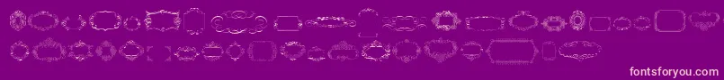 CalligraphicFramesSoftTwo Font – Pink Fonts on Purple Background