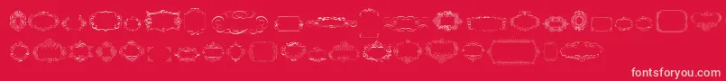 Police CalligraphicFramesSoftTwo – polices roses sur fond rouge