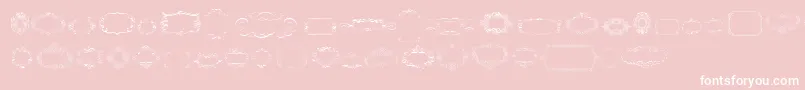 More about CalligraphicFramesSoftTwo Font CalligraphicFramesSoftTwo Font – White Fonts on Pink Background