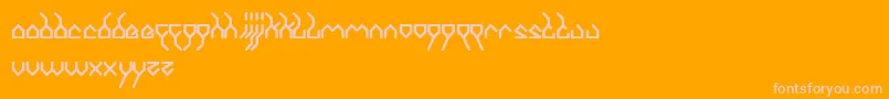 HouseBuilder Font – Pink Fonts on Orange Background