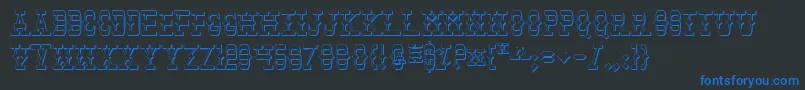 TombstoneShadow Font – Blue Fonts on Black Background