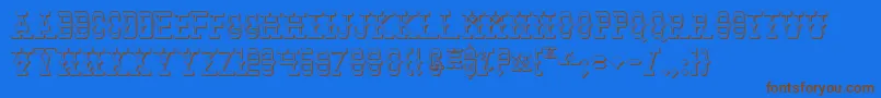 TombstoneShadow Font – Brown Fonts on Blue Background