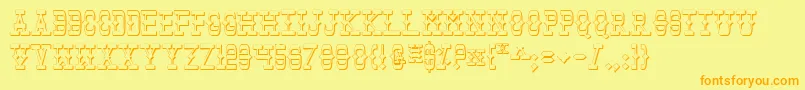 TombstoneShadow Font – Orange Fonts on Yellow Background