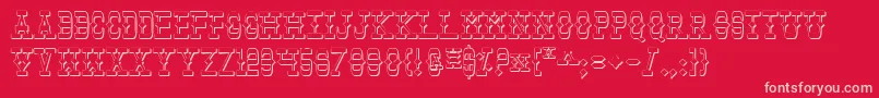 TombstoneShadow Font – Pink Fonts on Red Background