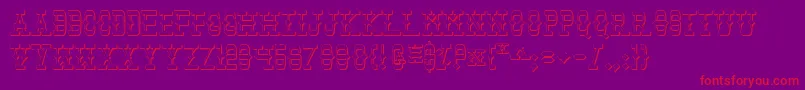 TombstoneShadow Font – Red Fonts on Purple Background