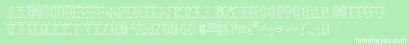 TombstoneShadow Font – White Fonts on Green Background