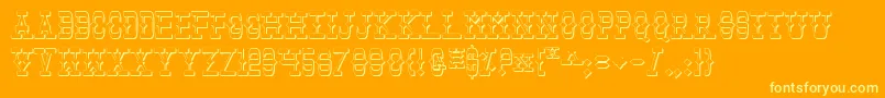 TombstoneShadow Font – Yellow Fonts on Orange Background