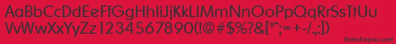 OrnitonsLight Font – Black Fonts on Red Background