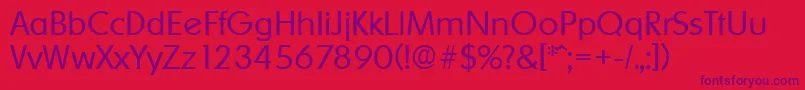 OrnitonsLight Font – Purple Fonts on Red Background