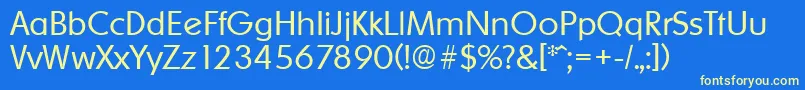 OrnitonsLight Font – Yellow Fonts on Blue Background