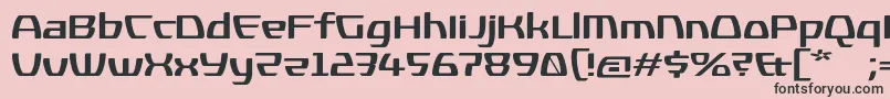 フォントKompressorBold – ピンクの背景に黒い文字