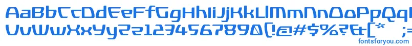 フォントKompressorBold – 白い背景に青い文字