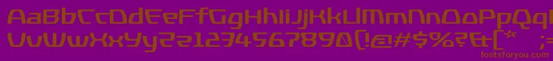 KompressorBold Font – Brown Fonts on Purple Background