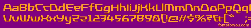 KompressorBold Font – Orange Fonts on Purple Background