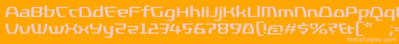 KompressorBold Font – Pink Fonts on Orange Background