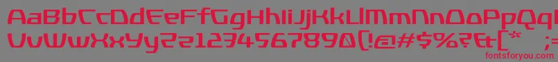 KompressorBold Font – Red Fonts on Gray Background