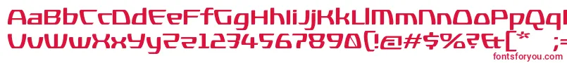 フォントKompressorBold – 白い背景に赤い文字